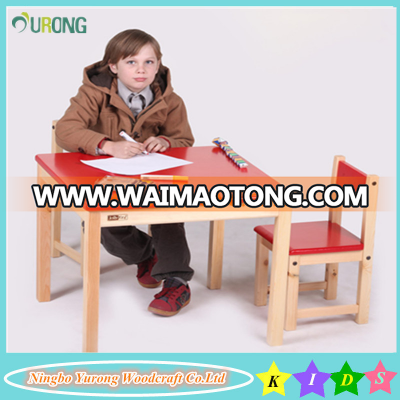 Beautiful children furniture,pine wood kids table and chairs sets for nursery school