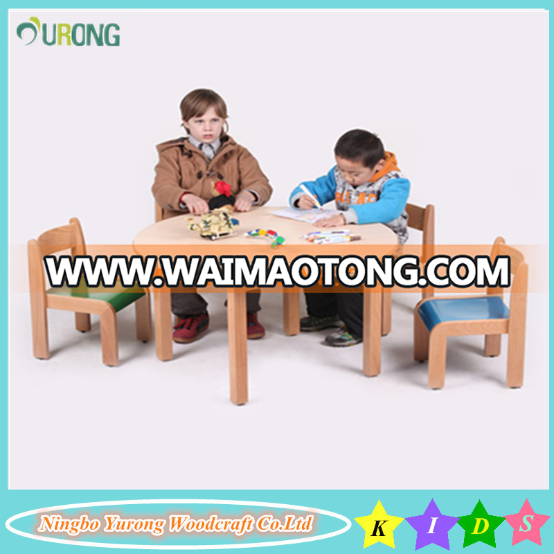 New fashion wooden kindergarten chairs and tables BPC-T1001 use for children daycare furniture